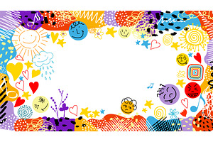 Horizontal cheerful decorative, an Illustration by Nenahliadava Design
