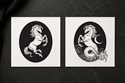 Magic Beasts Engraving Style Vector, an Animal Illustration by Croisy (Thumbnail 6 of 8)