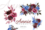 Burgundy & Navy Florals, an Illustration by Feather Grace Designs (Thumbnail 12 of 15)
