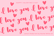 Lemon Shake, a heavy brush font, a Script Font by Rachel White Art (Thumbnail 7 of 14)