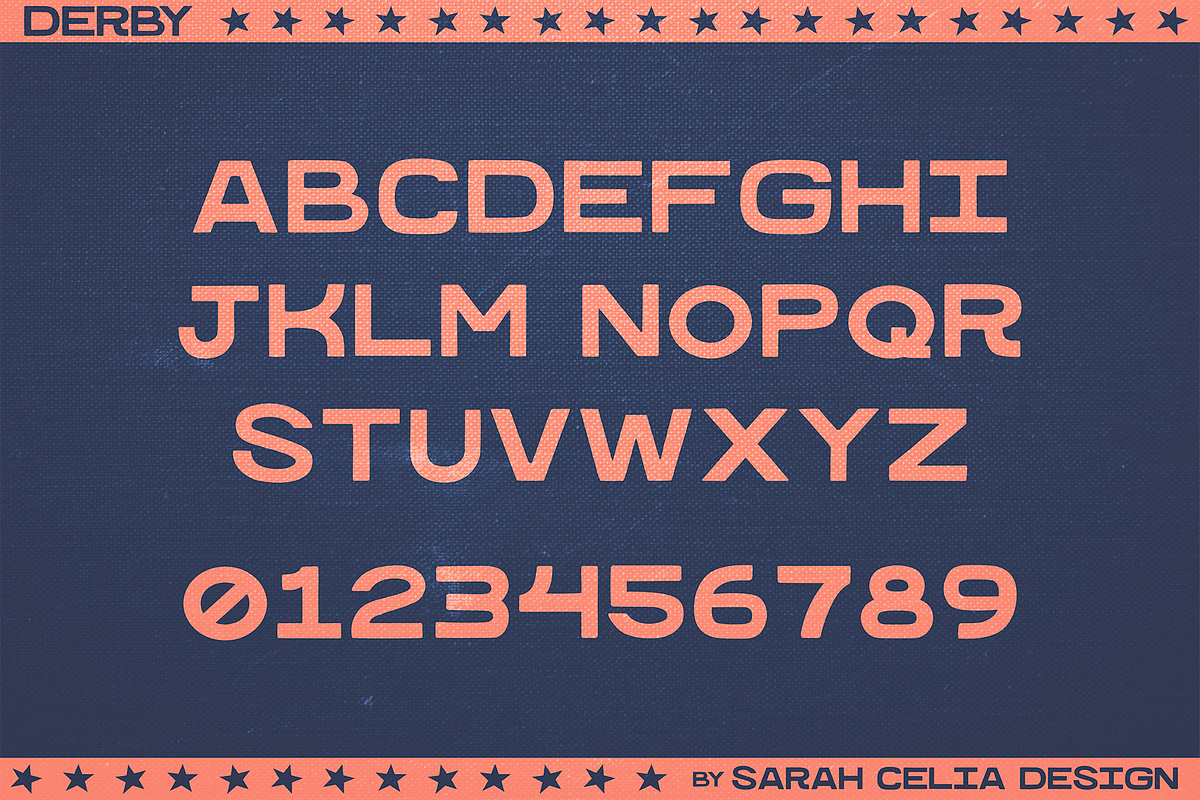 Derby - Sans Serif Display Font, a Sans Serif Font by Sarah Celia Design (Photo 2 of 4)