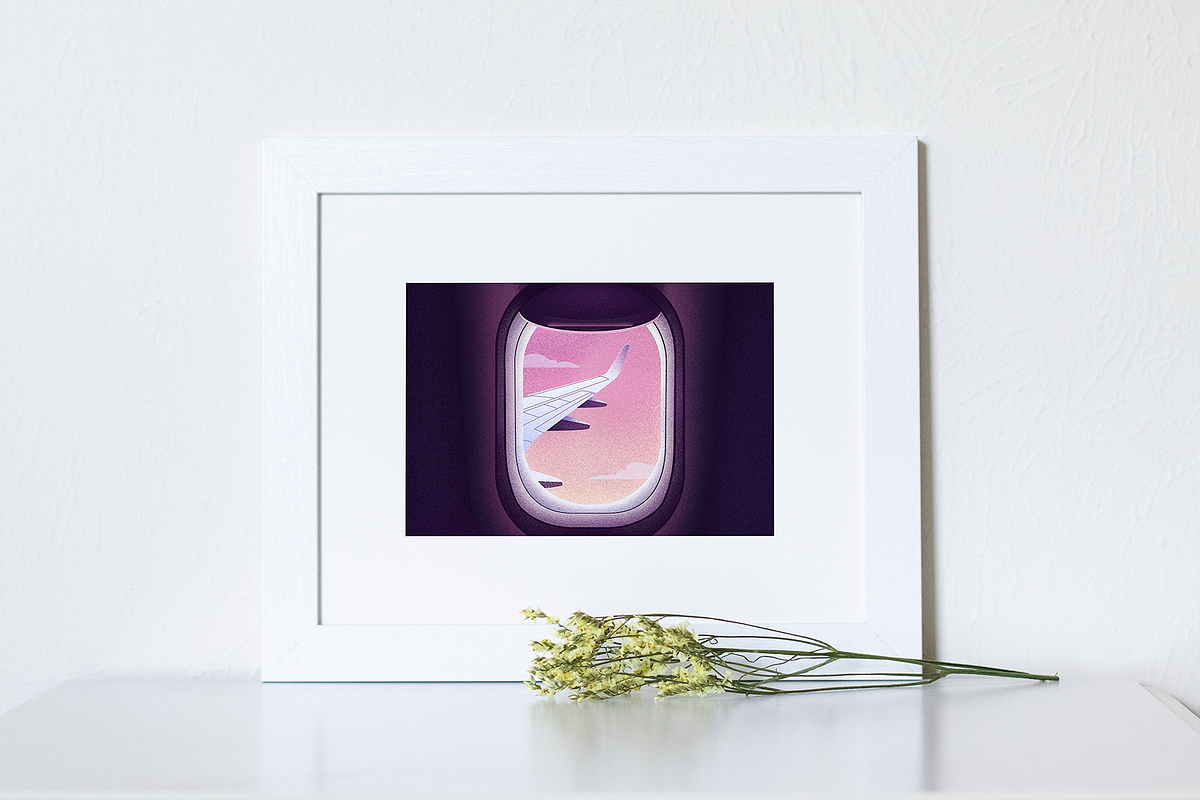White Frame Mockup with Flowers, a Print Template by purple_swarm (Photo 3 of 3)