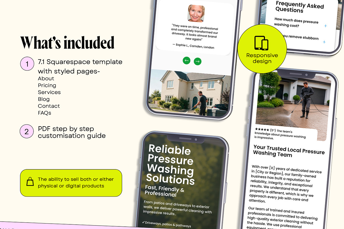 Pressure Washing Squarespace Website, a Squarespace Template by Template Twist Shop (Photo 4 of 10)
