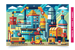 Automated Line & Robots, an Illustration by Tanuart