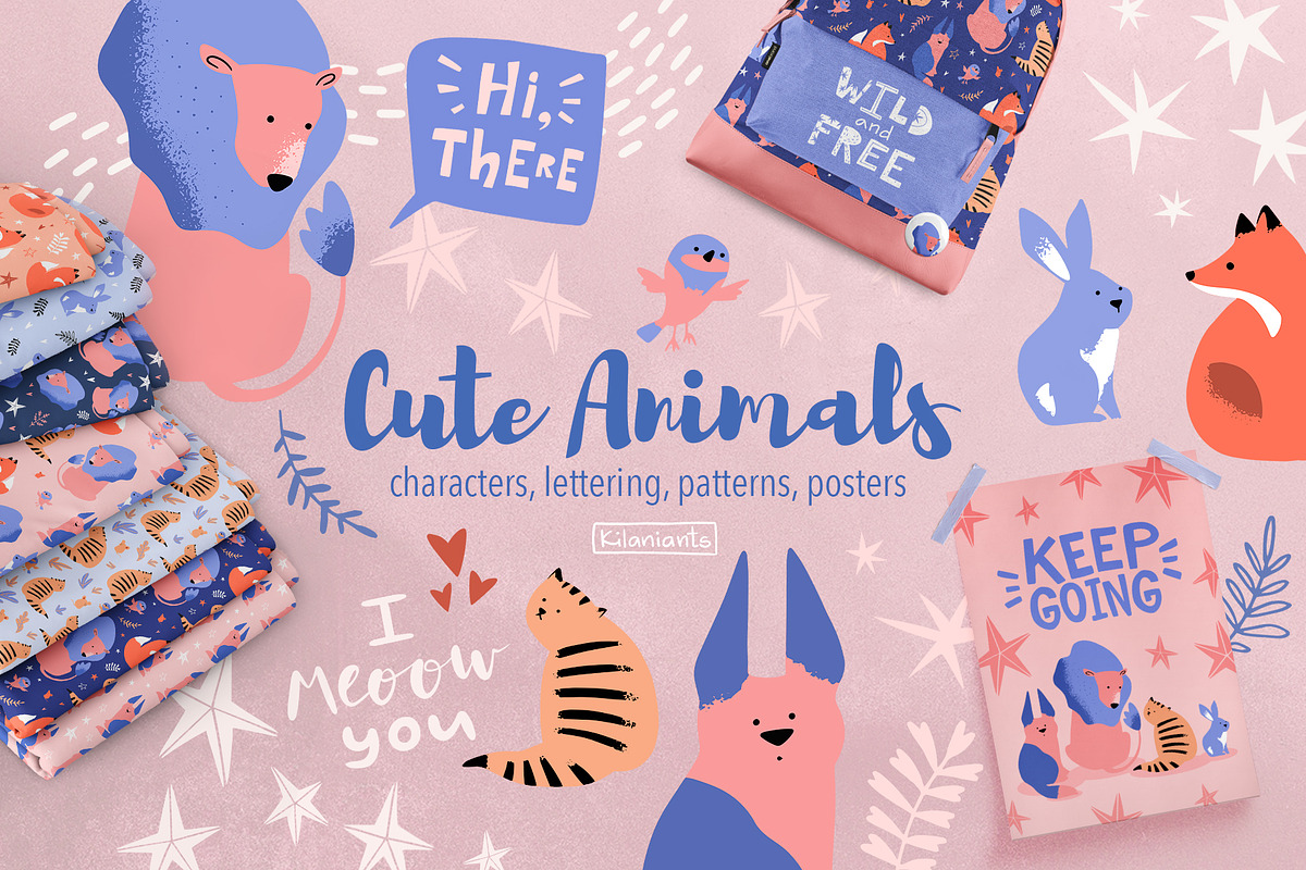 Cute Animals Illustrations, an Animal Illustration by kilaniants (Photo 1 of 11)