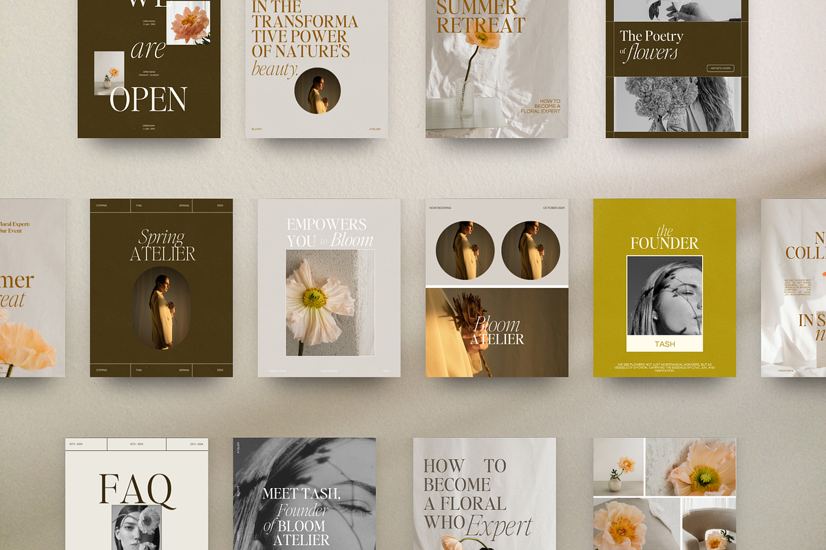 Flora Social Media Bundle 50 Posts, a Social Media Template by Twelve Four Studio (Photo 6 of 9)