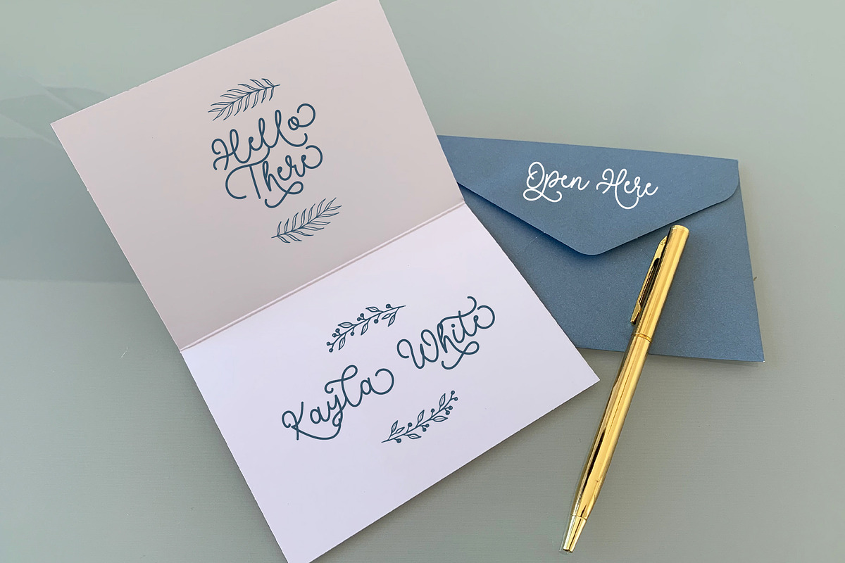 Picky Mother - Cute Monoline Font, a Script Font by Airotype (Photo 2 of 12)