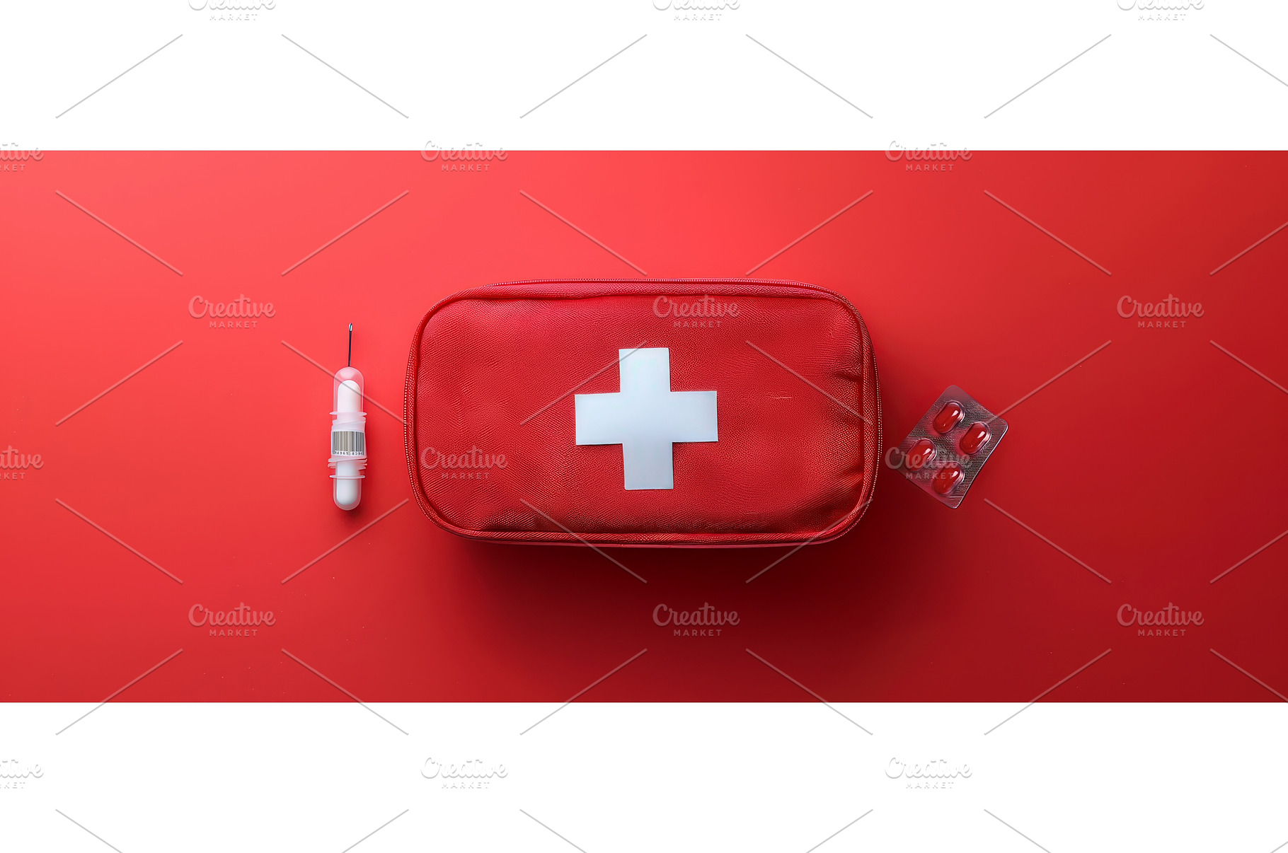 Emergency medical kit with syringe, a Health & Medical Photo by piter.goskov
