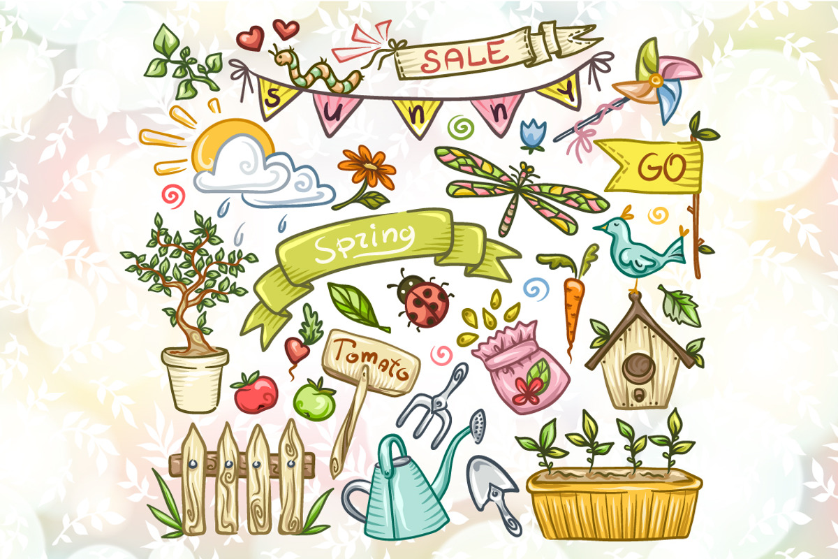 Gardening Illustrations Set, an Illustration by Dreaming_Lucy (Photo 2 of 6)