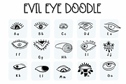 EVIL EYE Doodle | Symbols Fonts, a Symbol Font by Sirinart (Thumbnail 2 of 6)