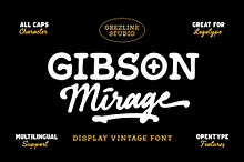 Gibson Mirage – Vintage Font