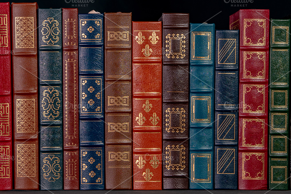 Leather Bound Books Gold Embossed, an Arts & Entertainment Photo by PageLightStudios (Photo 2 of 3)