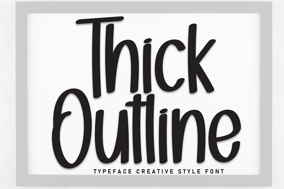 Thick Outline | Script Font, a Script Font by Scratchones (Photo 1 of 8)