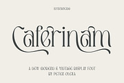 Caferinam Deco & Elegant Serif, a Serif Font by Cruzine (Thumbnail 1 of 10)