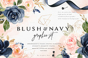 Blush & Navy-Watercolor Graphic Set, a Decorative Illustration by Graphic Box (Thumbnail 10 of 10)
