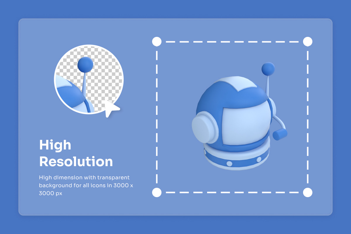Constellation & Satellite 3D Icons, a Work Illustration by twinstd (Photo 3 of 6)
