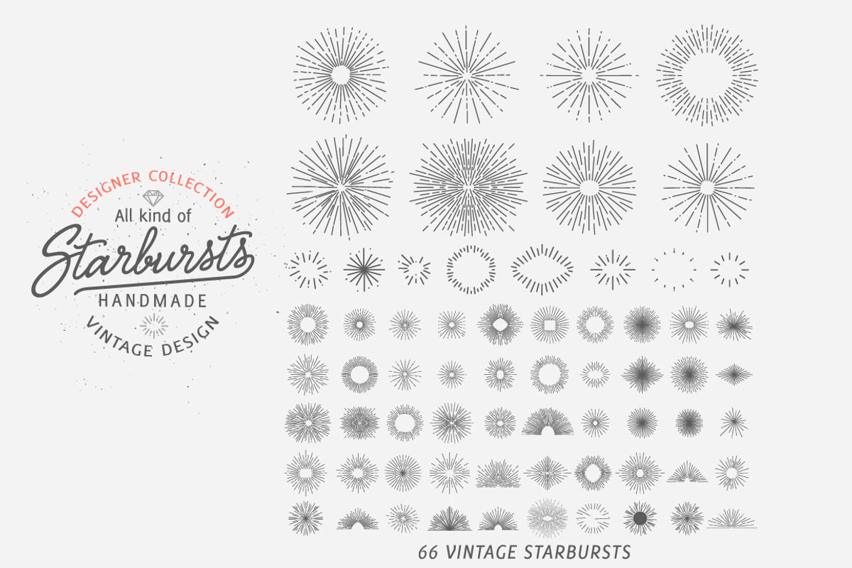 +66 Vintage starburst bundle, an Education Illustration by VectorBakery (Photo 2 of 3)