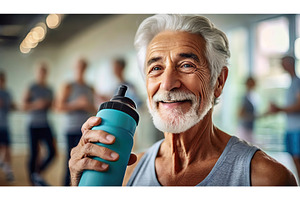 Elderly man with white hair smiling, a Person Photo by Igor Tichonow
