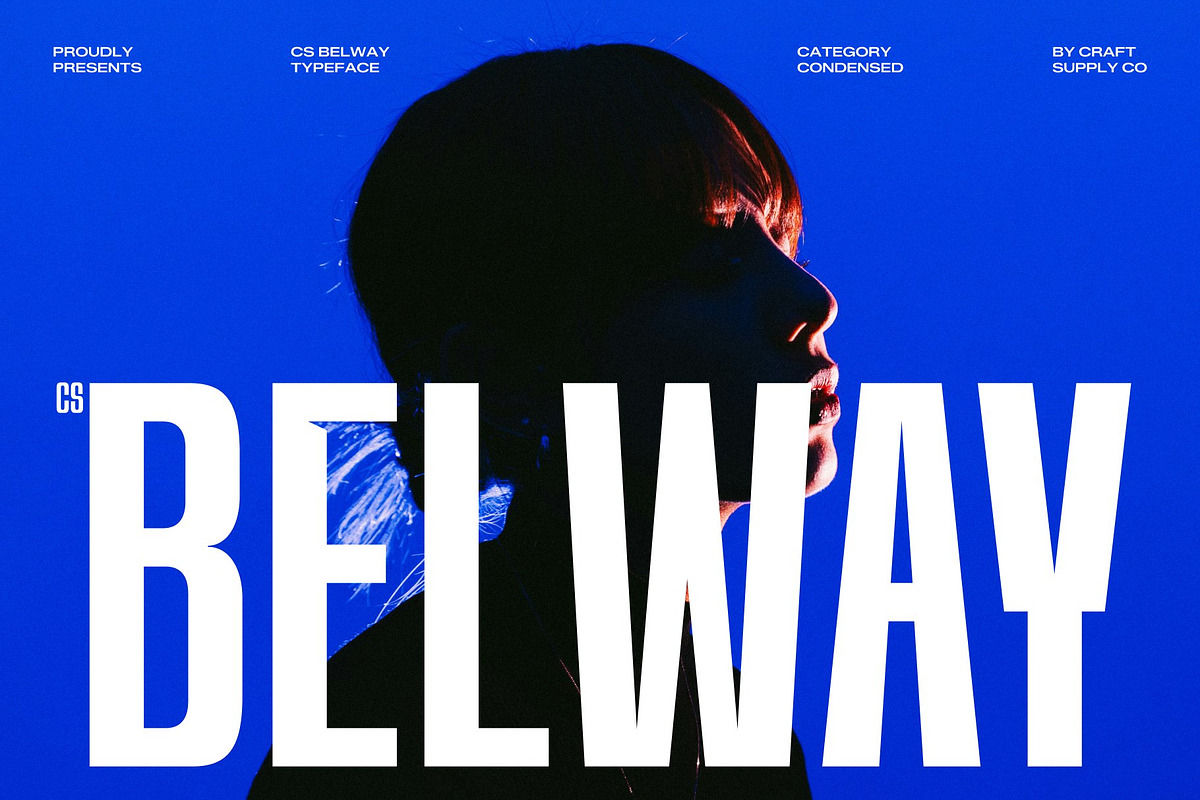 CS Belway – Condensed Font, a Sans Serif Font by Craft Supply Co. (Photo 1 of 8)