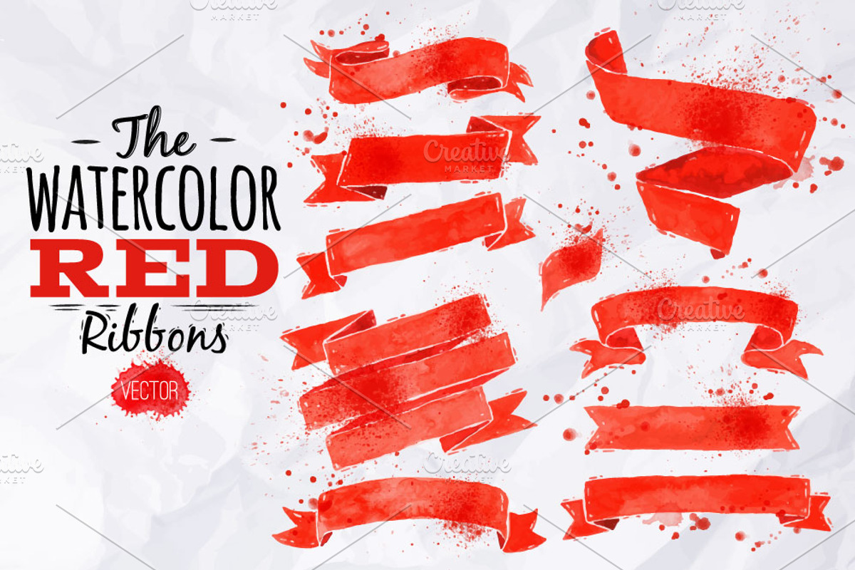 Watercolor ribbon, a Decorative Illustration by Anna (Photo 3 of 5)
