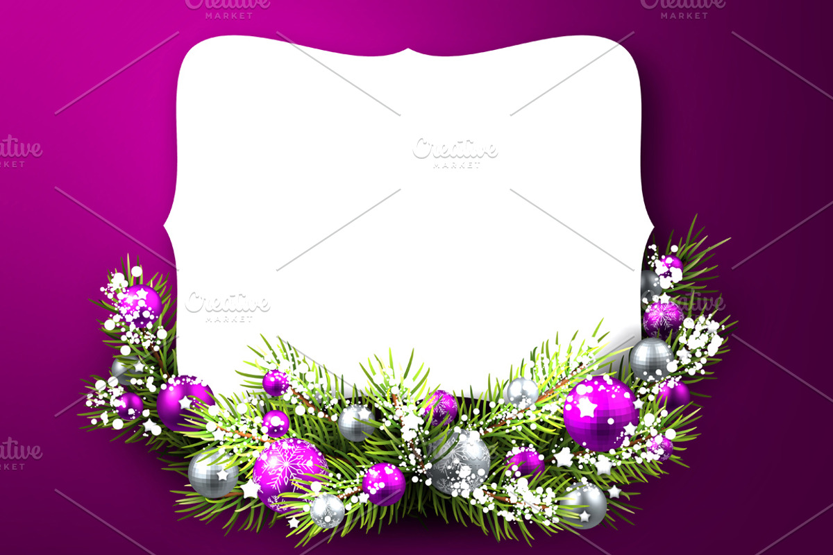Big violet Christmas & New Year set, a Decorative Illustration by Vjom (Photo 9 of 20)