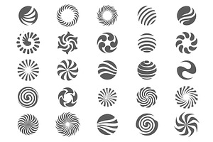 25 Abstract circle symbols