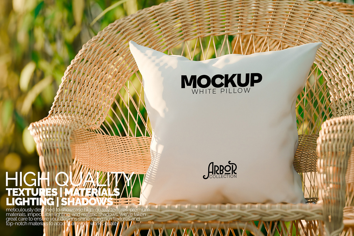 White Pillow Mockup Bundle Arbor, a Household Mockup by Banana Mockups (Photo 2 of 5)