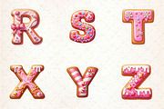 Pink Christmas Gingerbread Alphabet, an Illustration by CreationArt (Thumbnail 7 of 7)