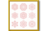 Set of Round Snowflakes With Winter, a Texture Illustration by FineArtStudio (Thumbnail 2 of 3)