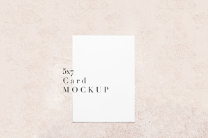 5x7 Mockup, Pink Pastel Paper Mockup