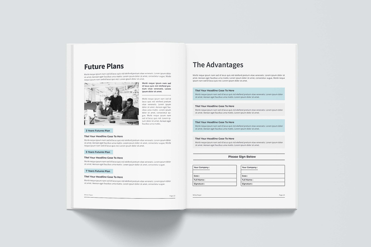 White Paper | MS Word & Canva, a Brochure Template by obayes (Photo 17 of 17)