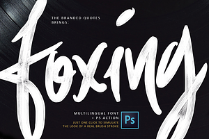 Foxing Font PS Action