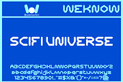Scifi Universe font, a Font by weknow (Thumbnail 1 of 8)