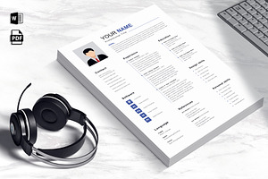 Resume Template 1 pages, Simplifier, a Resume Template by Blue Digital Studio
