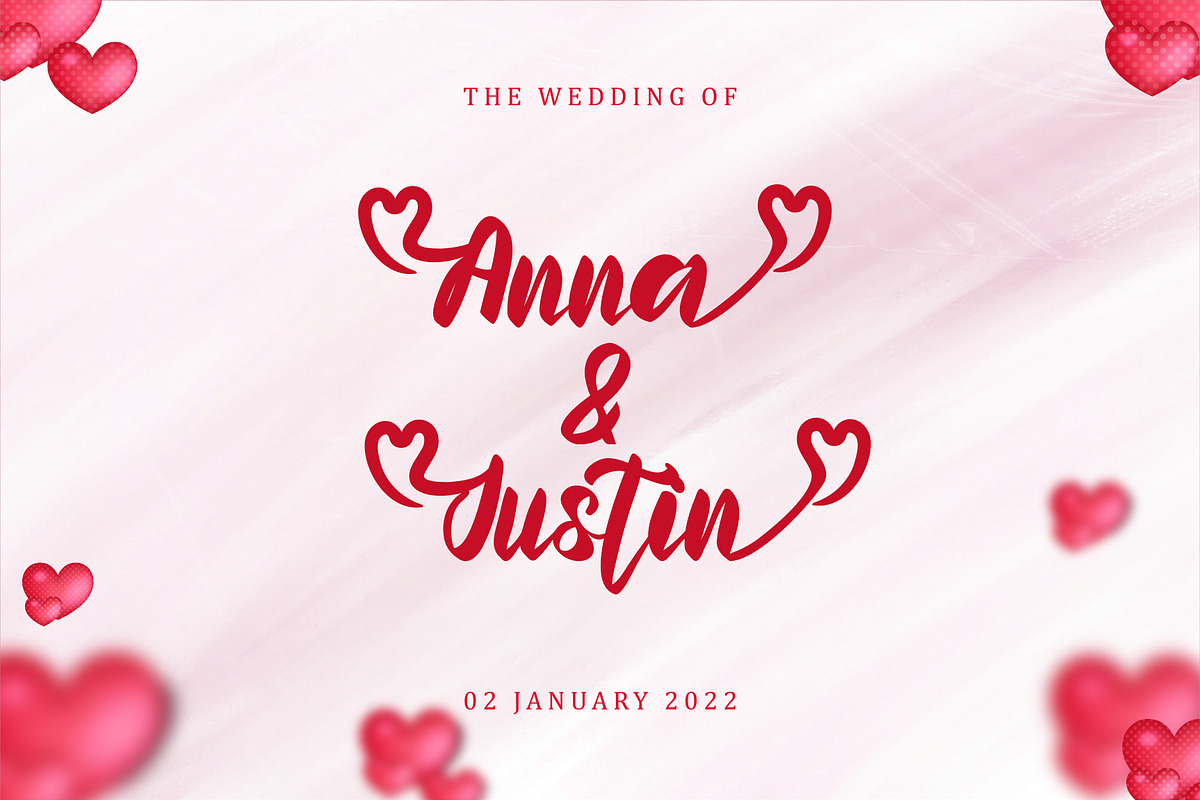 Momentum Valentine, a Script Font by Wangsinawang Studio (Photo 4 of 8)