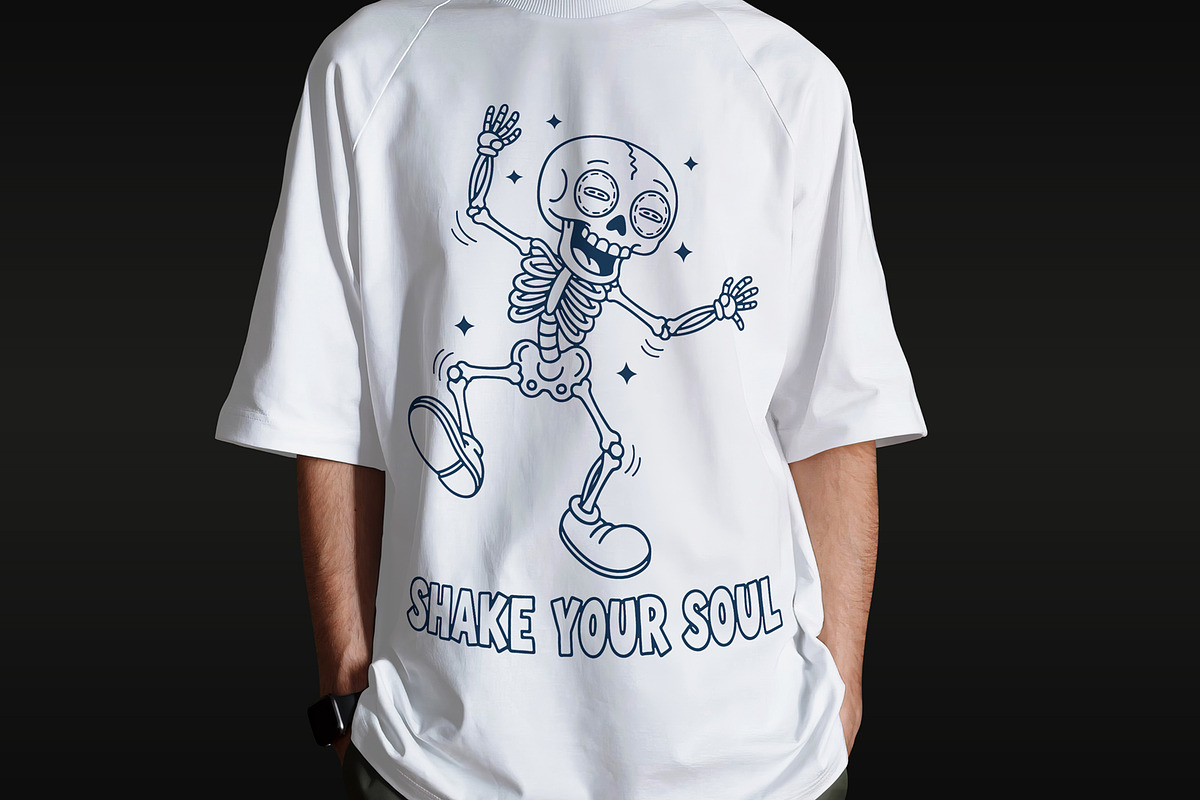 Skeleton T-Shirt Design, an Object Graphic by Ahluva Studio (Photo 4 of 7)