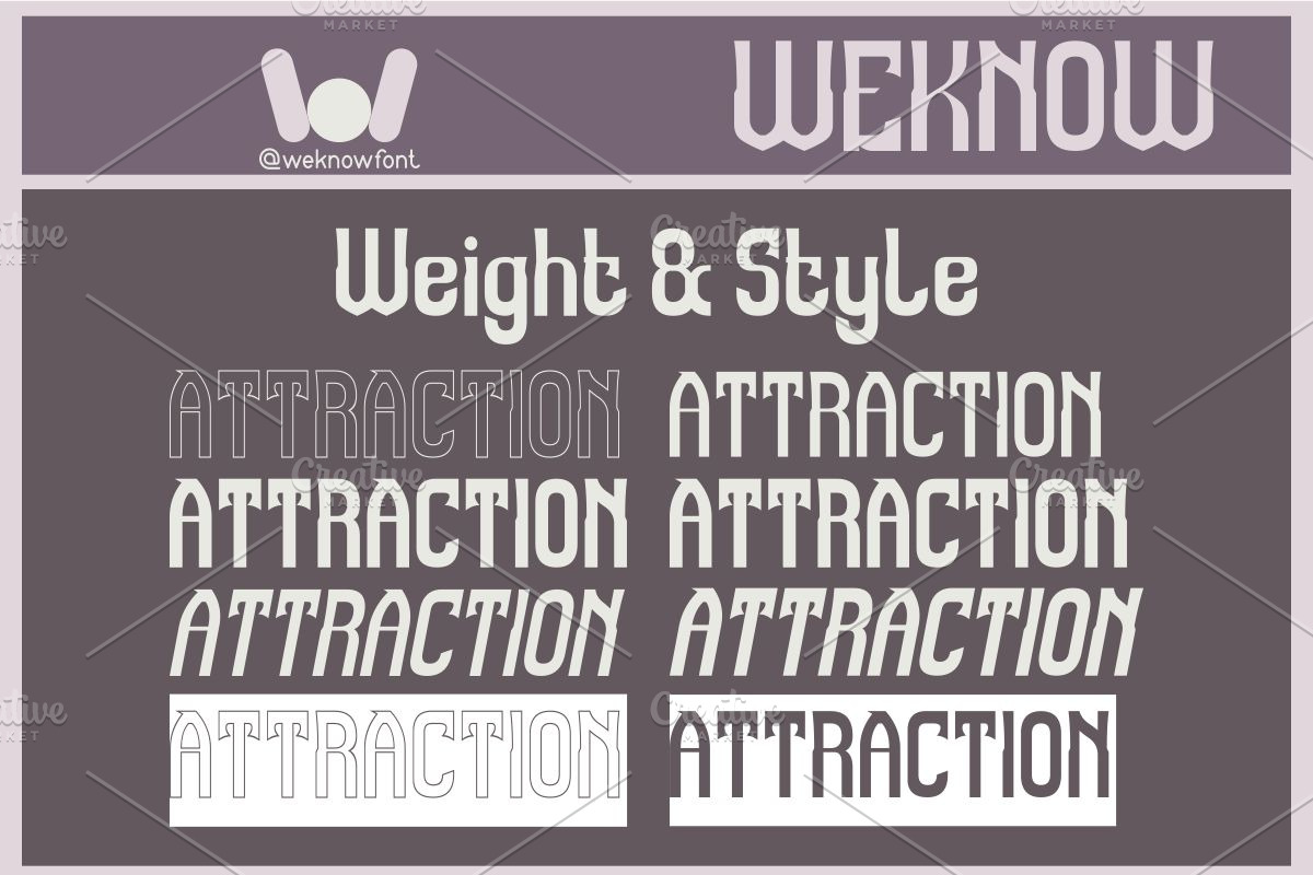 Attraction font, a Font by weknow (Photo 8 of 8)