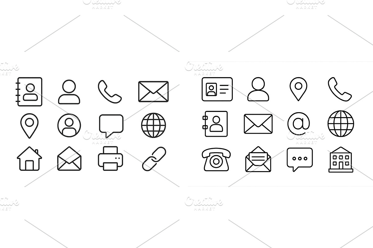 Collection of minimalistic icons, a Technology Illustration by ZinetroN