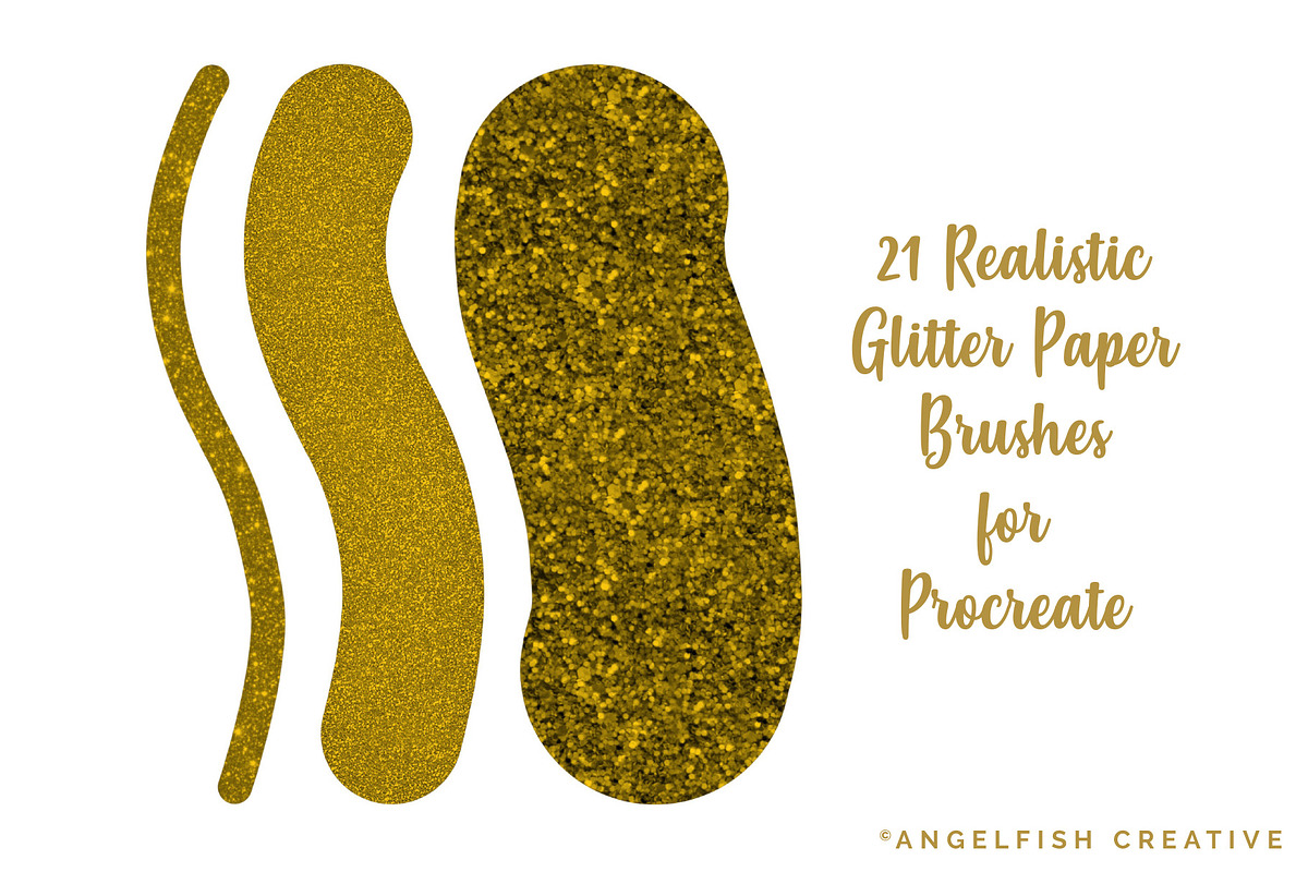 Glitter Paper Procreate Brush Set, a Brush Add-On by AngelfishCreative (Photo 2 of 9)