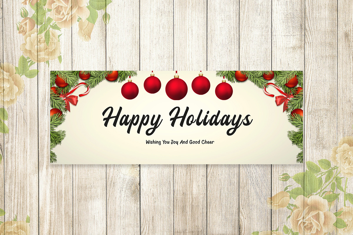 Facebook Cover Happy Holidays V3, a Social Media Template by Creativetacos (Photo 1 of 2)