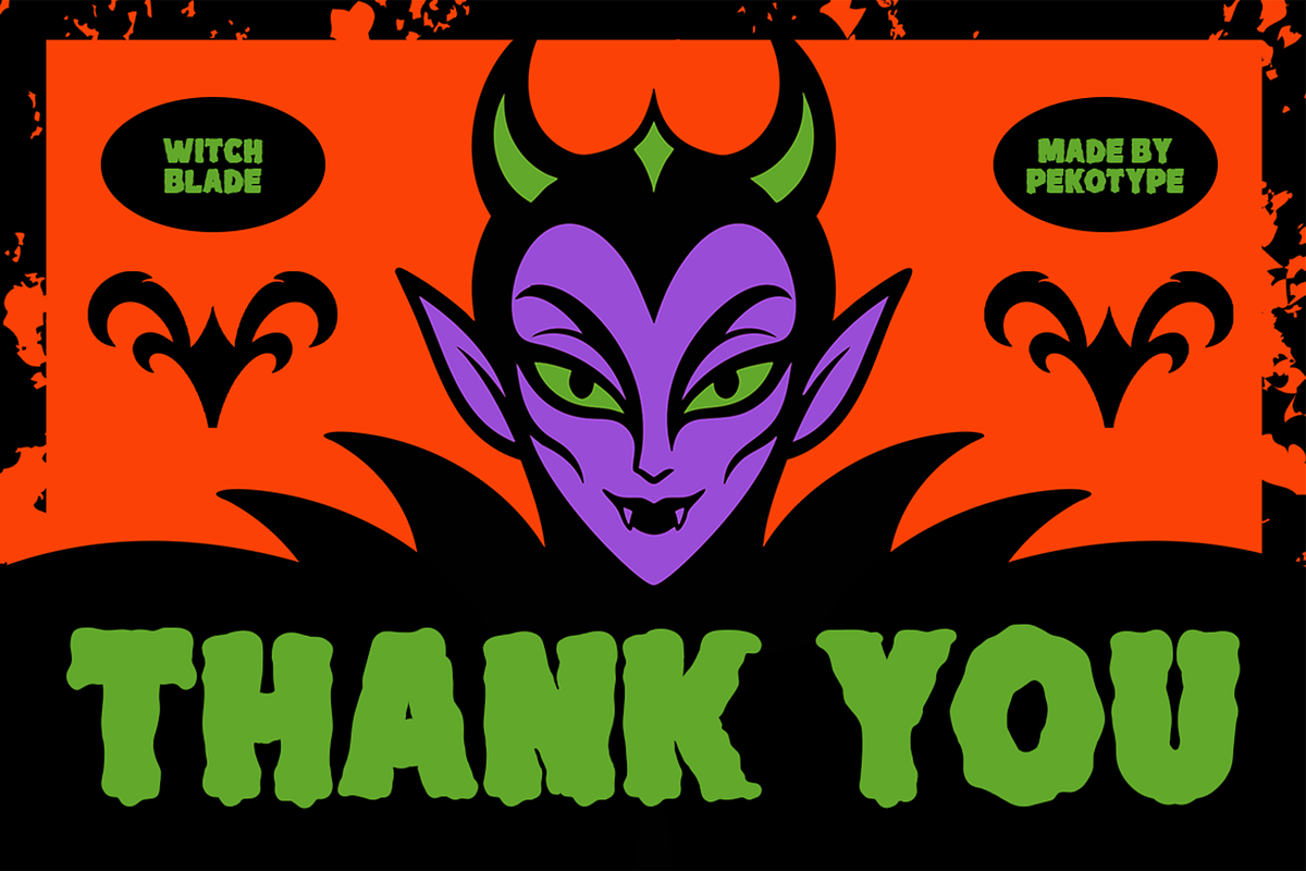 Witch Blade - Halloween Display Font, a Sans Serif Font by Pekotype (Photo 15 of 15)