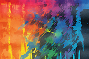 Rainbow Grunge Pattern, a Pattern Graphic by Printable Treasure (Thumbnail 3 of 10)