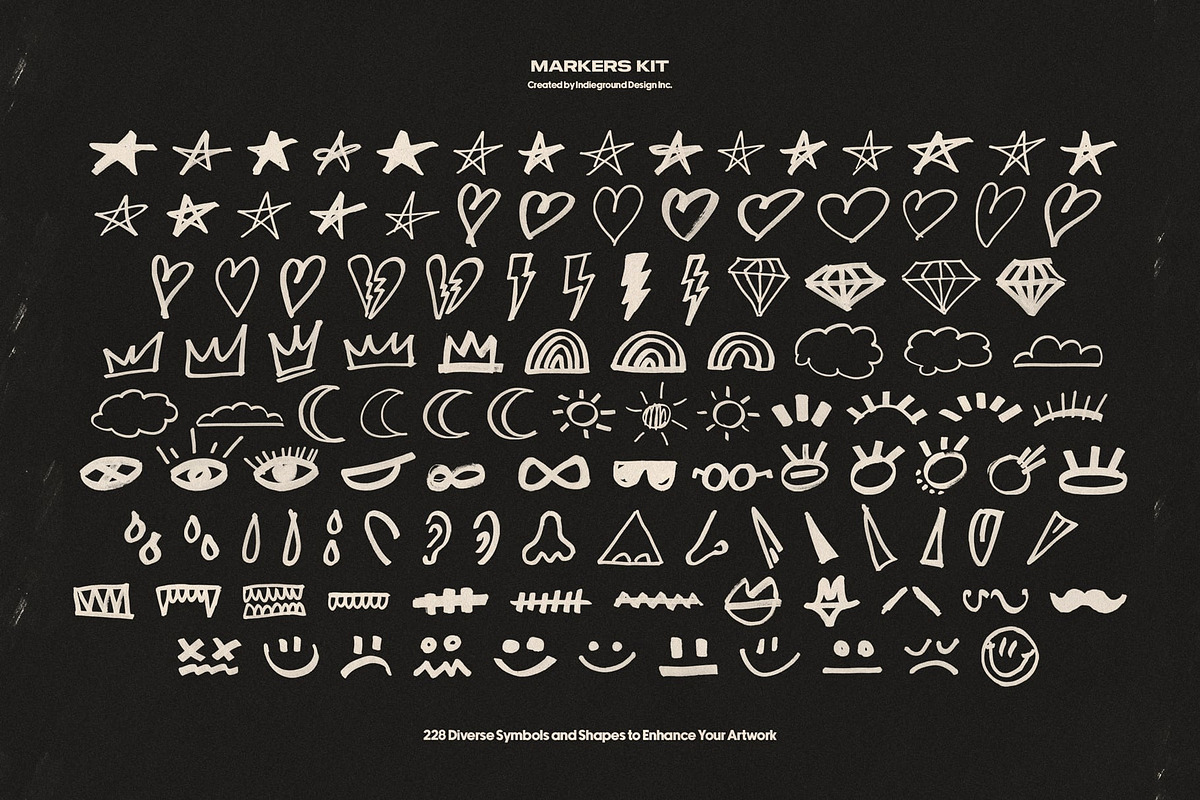 Markers Kit, an Object Graphic by Indieground Design Inc. (Photo 12 of 16)