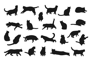 Cat Silhouettes Collection, an Animal Illustration by PsychocheArt
