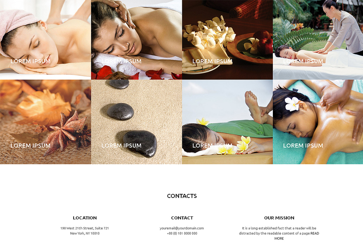 Spa Relax Responsive One Page Theme, a HTML Template by IceTemplates