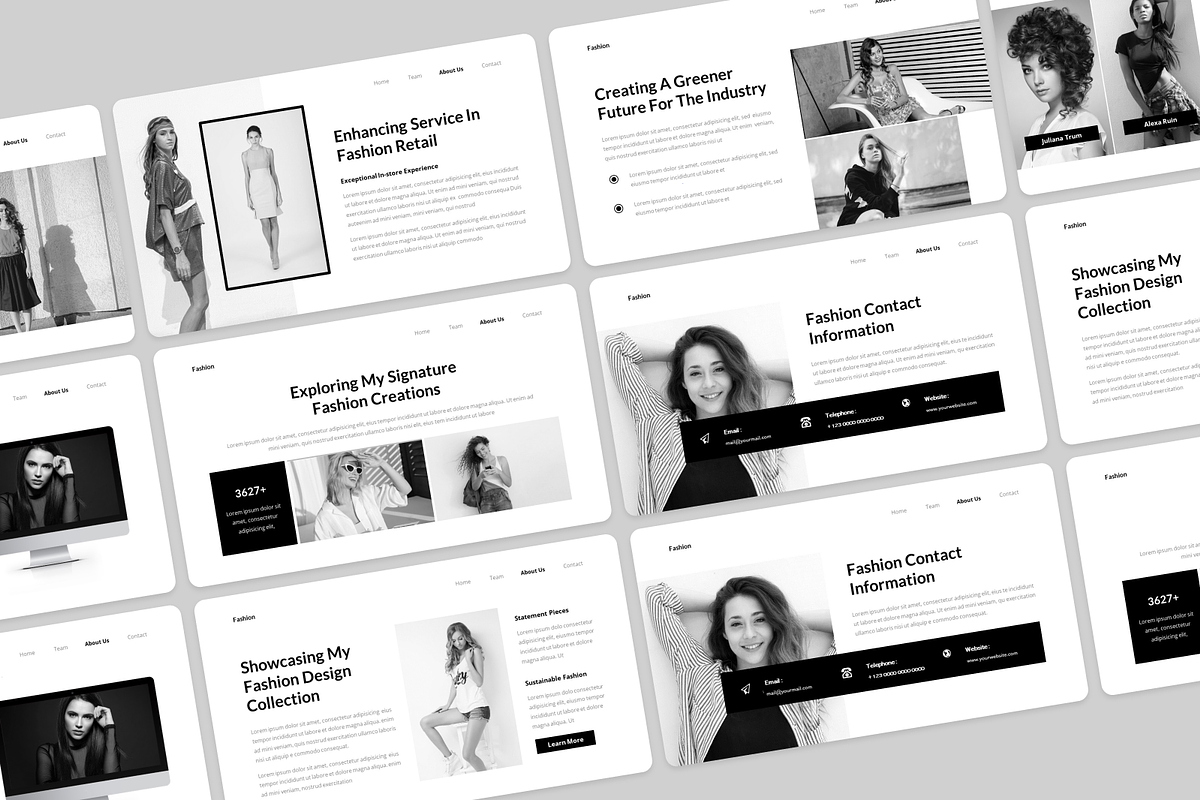 Black and White Fashion Keynote, a Presentation Template by Annora Studio (Photo 4 of 5)
