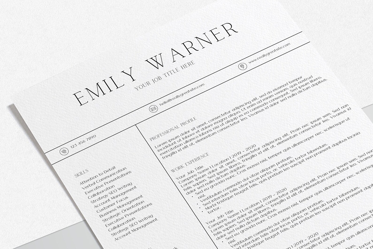 Minimalist Resume Canva Template, a Resume Template by LucaTheme (Photo 6 of 9)