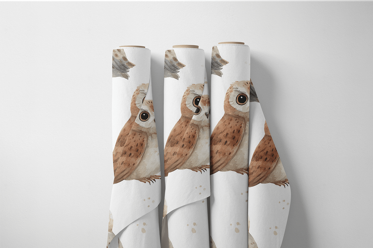 Owl Seamless Pattern, a Decorative Illustration by Pati Charm Studio (Photo 6 of 7)
