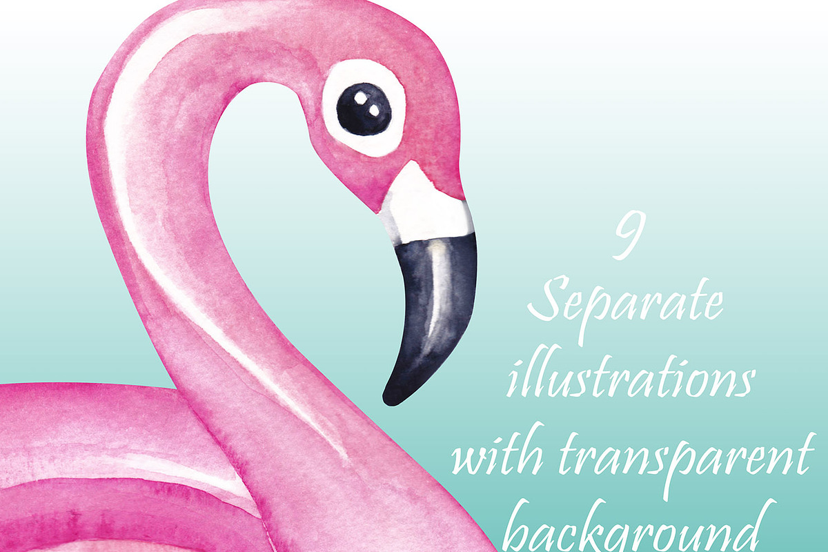 Pool floats watercolor cliparts, an Illustration by Sweet sweet design (Photo 6 of 6)