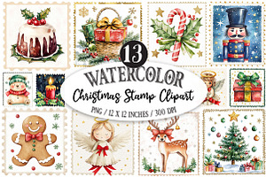 Christmas Stamp Clipart